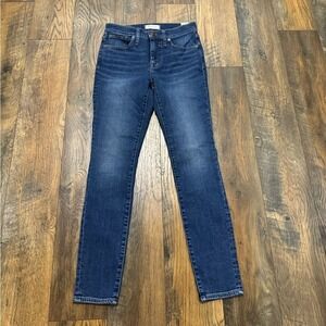 Madewell 9" Mid-Rise Skinny Blue Jeans Dark Wash Ankle Women's‎ 26